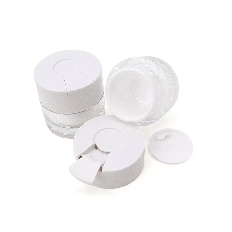 Pot à crème de qualité supérieure 15g 30g 50g avec cuillère, pratique à utiliser, supporte l'impression de n'importe quelle œuvre d'art, utilisé pour l'emballage des soins de la peau