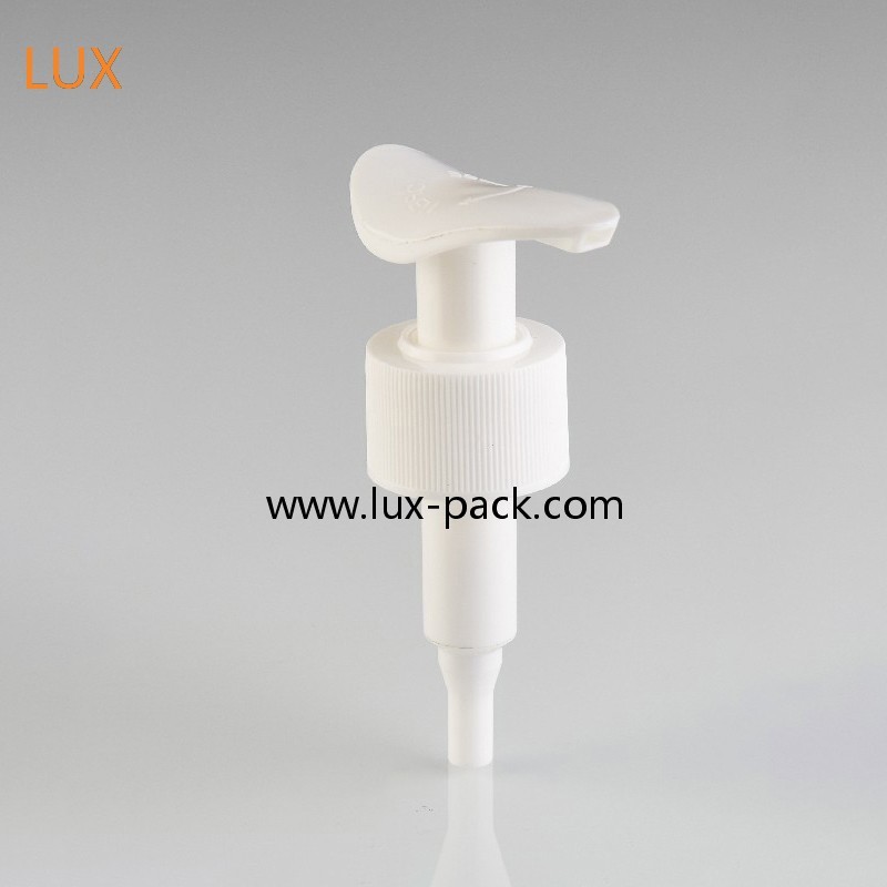 Tête en forme de feuille 24/410 28/410 Pompe à lotion en plastique utilisée pour les bouteilles