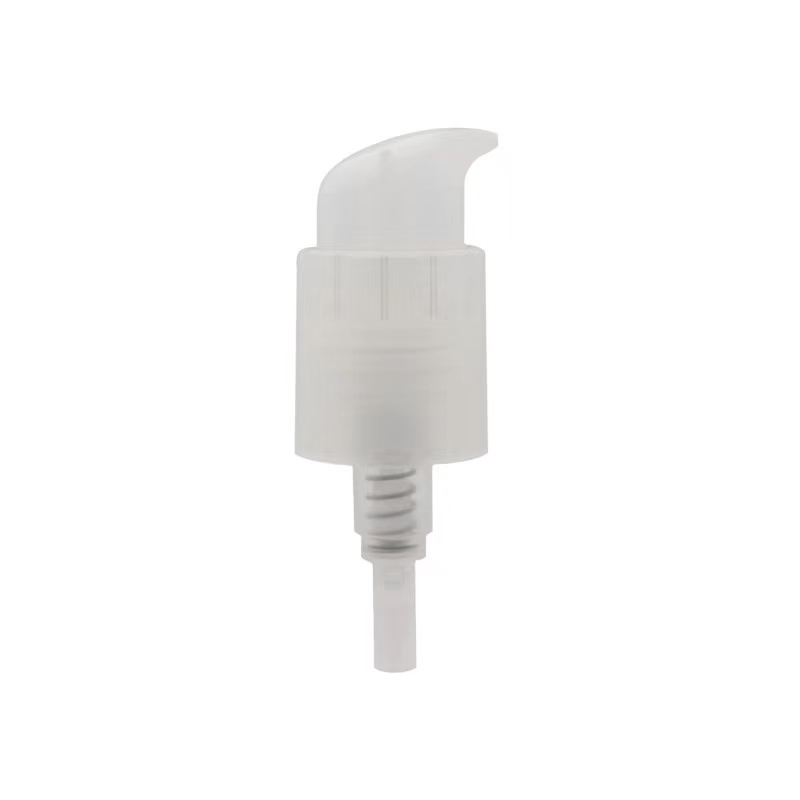Dispensateur de pompe à lotion en plastique en PP 24/410 tête de pompe à crème en électroplate en argent blanc noir pour emballage de fondation de sérum cosmétique