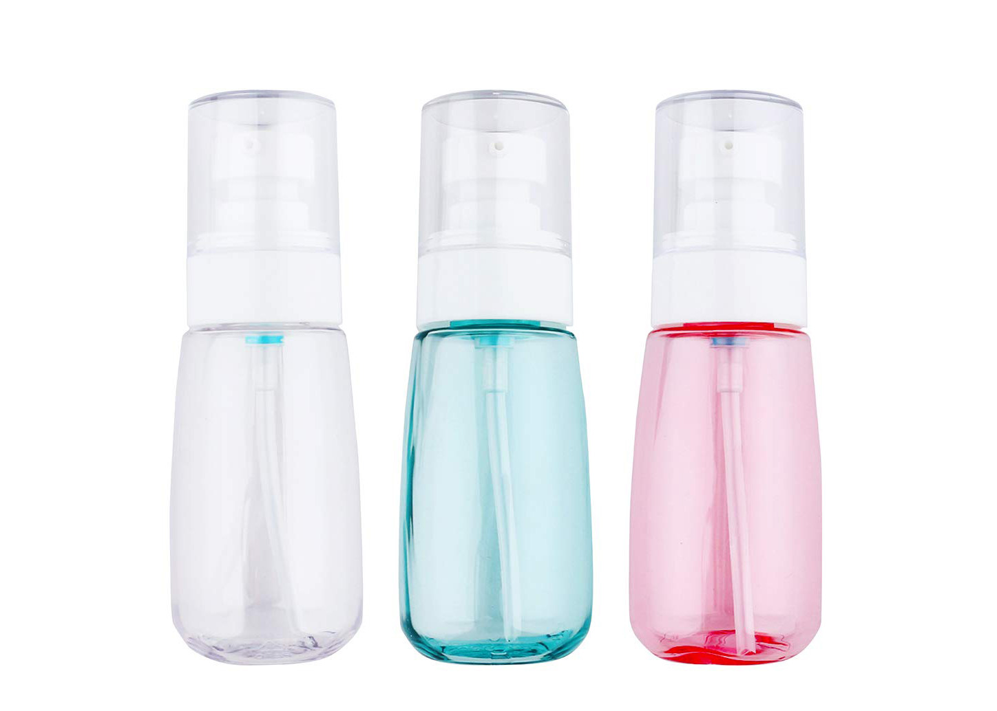Les bouteilles en plastique cosmétiques roses bleues ont adapté la capacité et les couleurs aux besoins du client