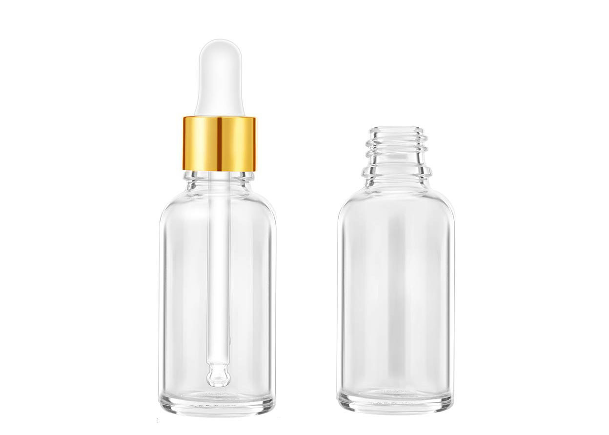 Grande conception de goulot d'étranglement de bouche de bouteilles vides transparentes d'huile essentielle