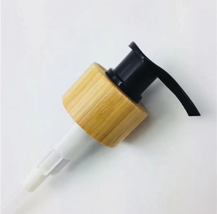 24 / bambou en bois de lotion de 28mm vrai de savon de pompe cosmétique de distributeur