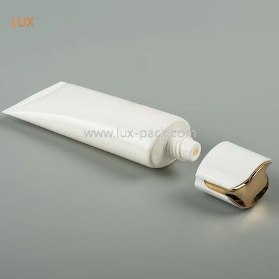 40 mm de diamètre PE Cosmétique tube de serrage de luxe électroplaté Trim Flip Cap Cream de soins de la peau vide